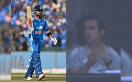 Gautam Gambhir’s Priceless Reaction to Virat Kohli’s Stunning Half-Century Amidst Intense Cricket Drama