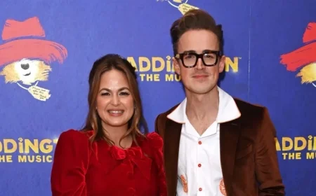 Discover Giovana Fletcher’s Stunning Sixties-Inspired Red Velvet Dress from a Celebrity-Favorite Underrated Brand