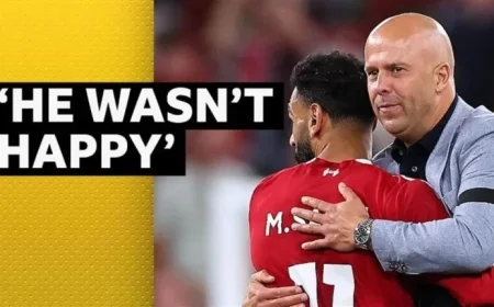 Slot reveals Salah’s unhappy reaction after being dropped