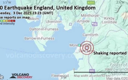 Possible Earthquake Hits Blackpool UK Minutes Ago: Seismic Activity Reported