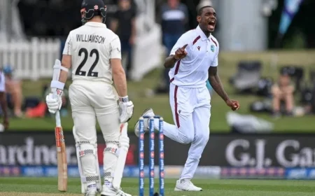 Windies Dominate Day One by Taking Nine Wickets in First Test Against New Zealand