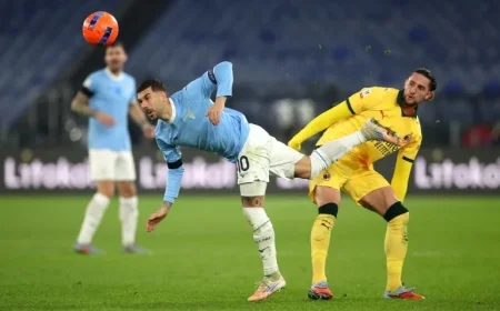 Zaccagni’s Winning Header Sends Lazio to Coppa Italia Quarter-Finals with 1-0 Victory Over AC Milan