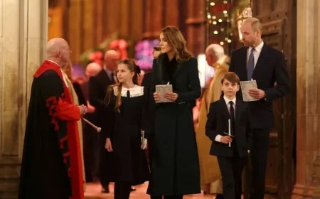 Stars unite with the Princess of Wales to honor Britain’s volunteers at a festive carol service