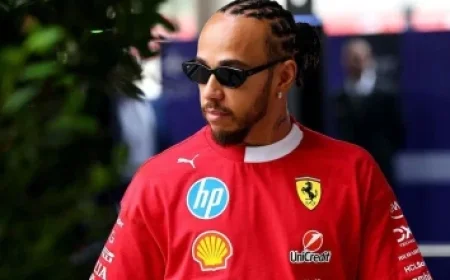 Lewis Hamilton Survives High-Speed Crash Into Barrier During Abu Dhabi Practice Holding Part of His Ferrari