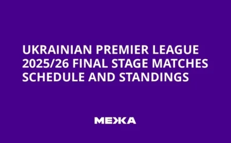 Ukrainian Premier League 2025-26 Final Stage Schedule and Standings Revealed