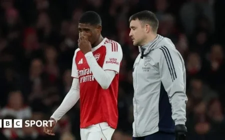 Cristhian Mosquera Injury Update Arsenal Defender Faces Six-Week Sideline Due to Ankle Injury