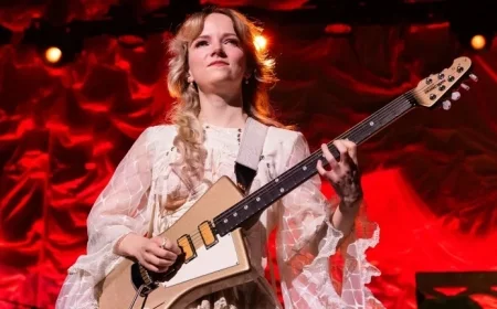 Guitarist Emily Roberts, favored by Brian May and Johnny Marr, opens up about choosing a unique sound and battling imposter syndrome