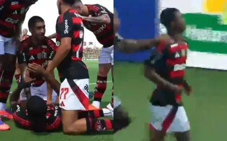 Douglas Telles Scores as Flamengo Takes First-Half Lead Against Mirassol
