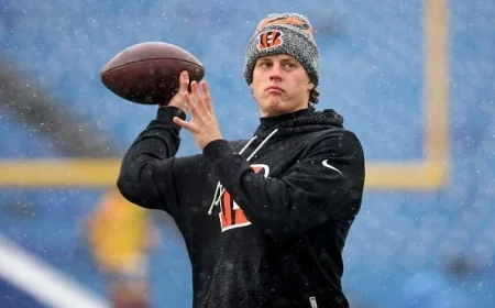 Witness Bengals QB Joe Burrow’s Icy Warm-Up in Buffalo Snow
