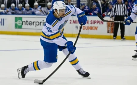 Blues Forward Jordan Kyrou Suffers Injury Ruled Out for Rest of Game Against Senators