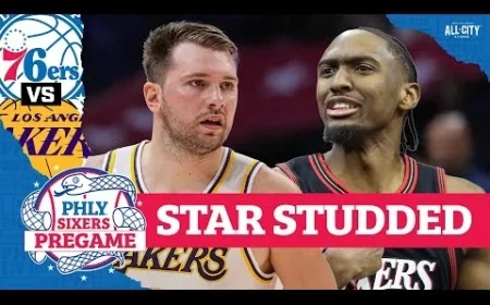Tyrese Maxey Shines as Sixers Face Off Against LeBron James Luka Doncic and the Lakers
