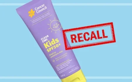 Urgent Recall Alert for Cancer Council Clear Zinc Kids SPF50+ Sunscreen Due to Safety Concerns