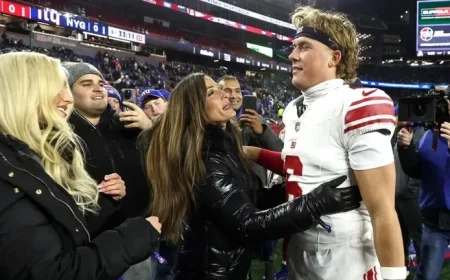 Model’s Appearance Sparks Jaxson Dart Romance Rumors at Giants vs. Patriots Game