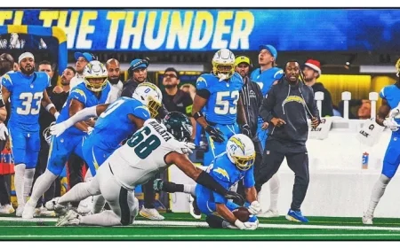 Unforgettable Play: Eagles vs Chargers Sees One Interception and Two Fumbles in a Single Snap