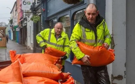 Cork County Council Reveals Sandbag Collection Points for Flood-Prone Areas