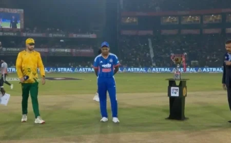 South Africa chooses to bowl first after winning the toss in the opening T20I against India in the series opener