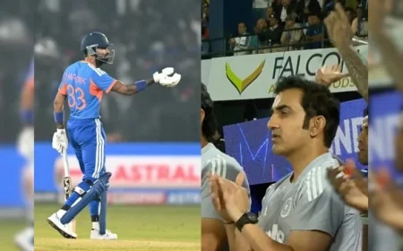 Gautam Gambhir Applauds Hardik Pandya for Reaching Milestone 100 Sixes Against South Africa