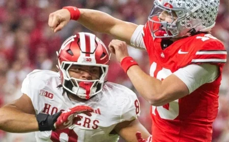 Video Reveals Serious Leg Injury, Indiana Lineman Stephen Day’s Status Uncertain