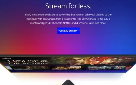 Sky UK Halts Online Sales of Sky Q to Shift Focus Toward Glass and Streaming Services