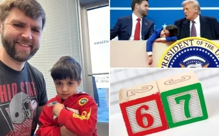 Vance humorously proposes ban on words six and seven after son’s repetitive chant in church