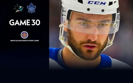 Toronto Maple Leafs vs San Jose Sharks: Game 30 Preview, Projected Lineups, and TV Details