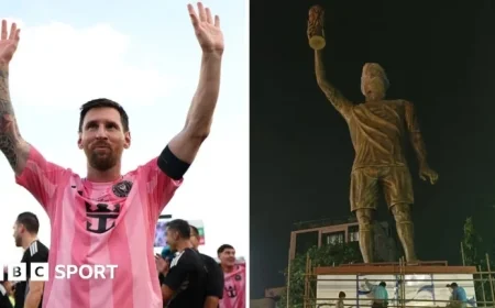 Lionel Messi set to reveal massive 70ft statue of himself during iconic GOAT tour
