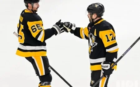 Photo Capture: Bryan Rust Celebrates Epic Goal for Penguins