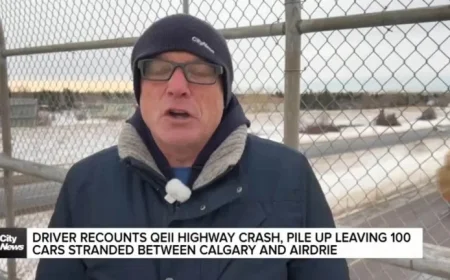 Driver Shares Dramatic Experience of QEII Highway Crash and 100-Car Pileup Between Calgary and Airdrie