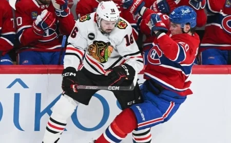 Canadiens Hockey Faceoff Against Blackhawks as Connor Bedard Sits Out