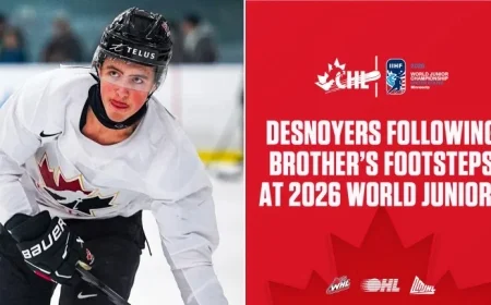Desnoyers Continues Family Legacy as He Represents Canada at World Juniors