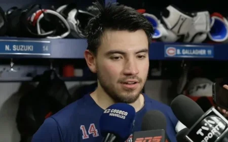 Nick Suzuki Dominates the Face-Off Circle with Outstanding Performance