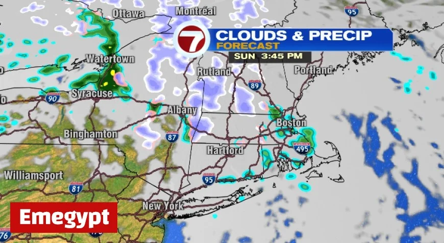 Spotty Rain and Snow Sunday Herald Drier Monday
