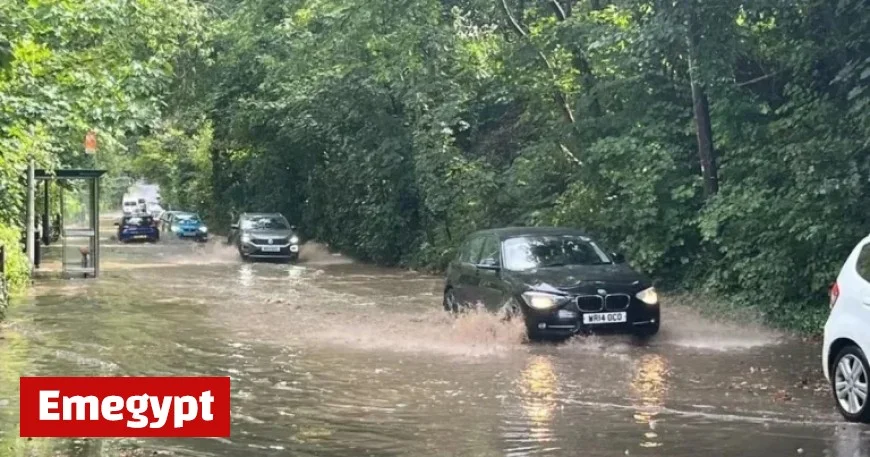 Met Office Issues Weather Warning: Torrential Rain Triggers Flood Alerts and Road Closures