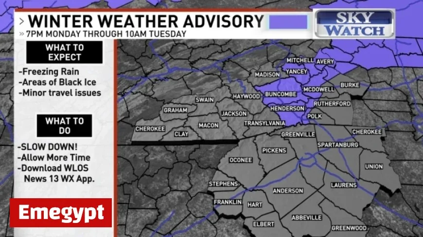 Freezing Rain and Icy Roads Prompt Winter Advisory for WNC