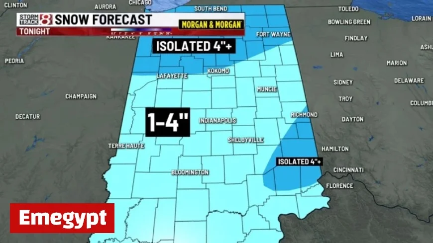 Snowfall Expected Monday Night into Tuesday Morning | Dec 1, 2025