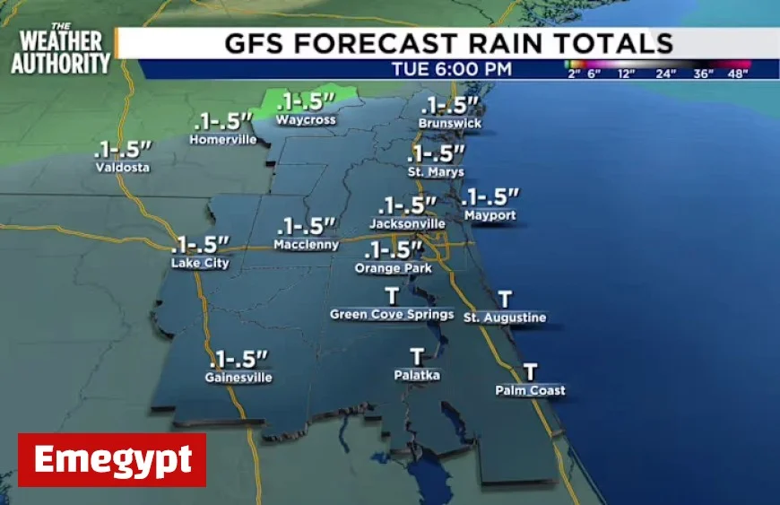 Rain and Storms Forecasted for Northeast Florida and Southeast Georgia