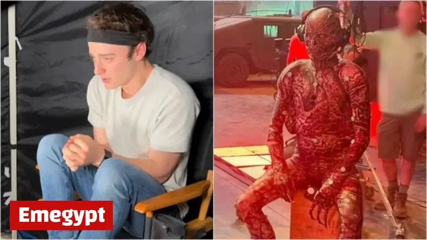 “Stranger Things 5 BTS: Vecna with Headphones, Noah Schnapp Sings as Will Byers”