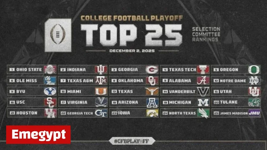 College Football Playoff Committee Unveils 2025 Penultimate Rankings