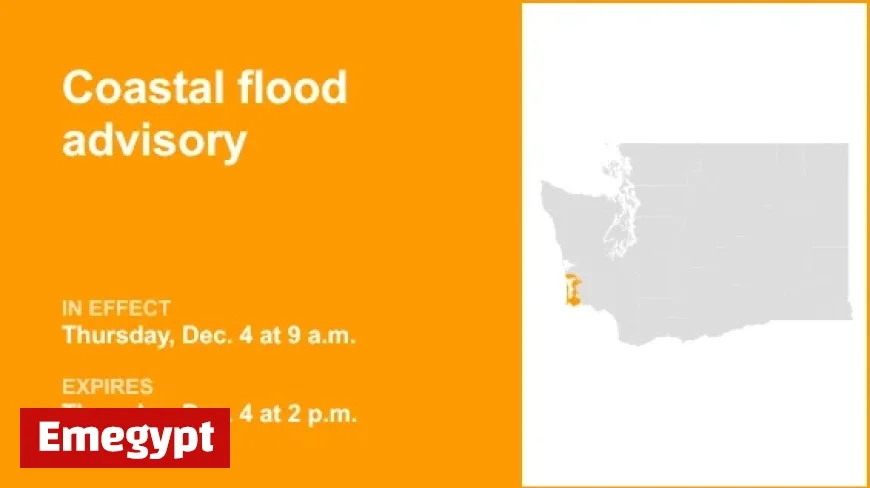 South Washington Coast Faces Thursday Coastal Flood Advisory