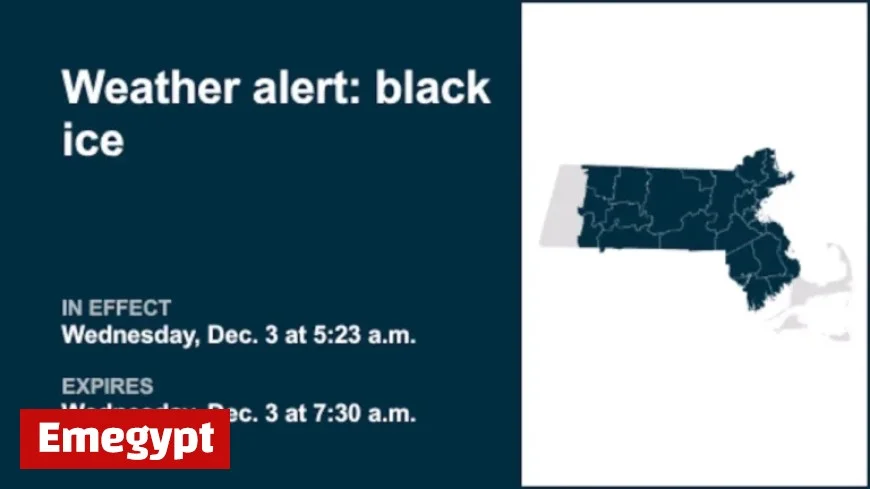 Massachusetts to Face Black Ice Hazard Wednesday Morning in 10 Counties