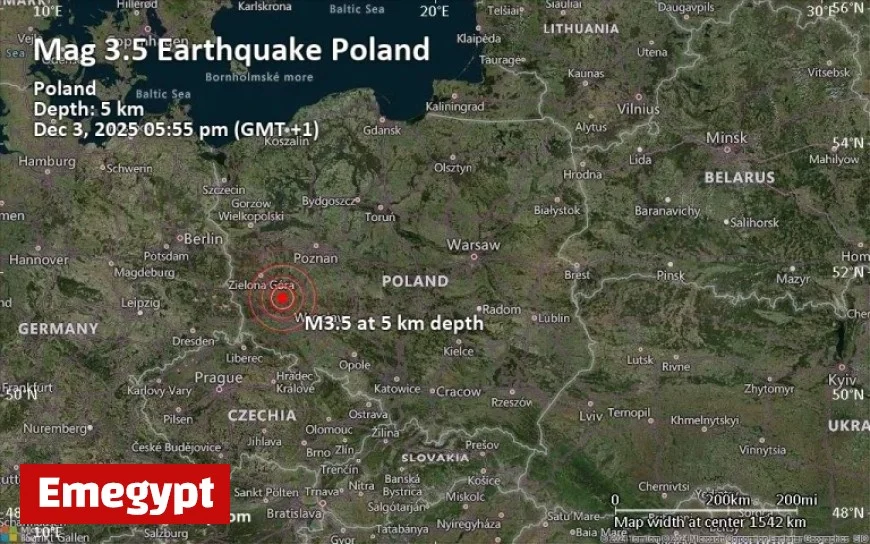 Magnitude 3.5 Earthquake Strikes 10 km Southwest of Glogow Poland