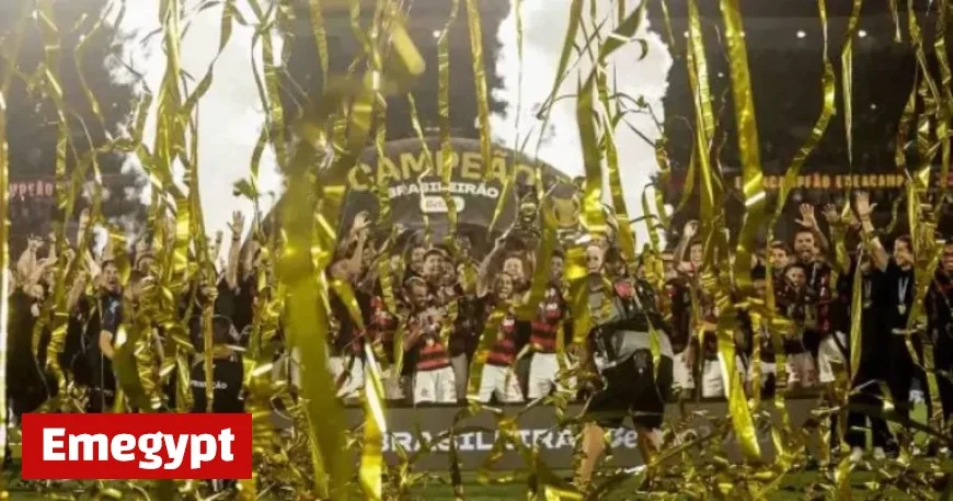 Zico Joins Flamengo Players in Celebrating Brazilian Championship Title