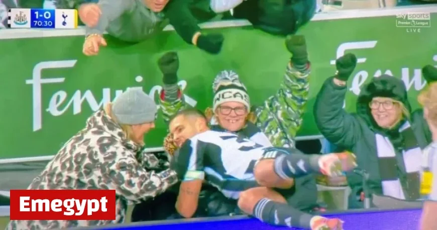 Newcastle Star’s Heartwarming Goal Celebration as He Leaps into Crowd to Hug Disabled Fan