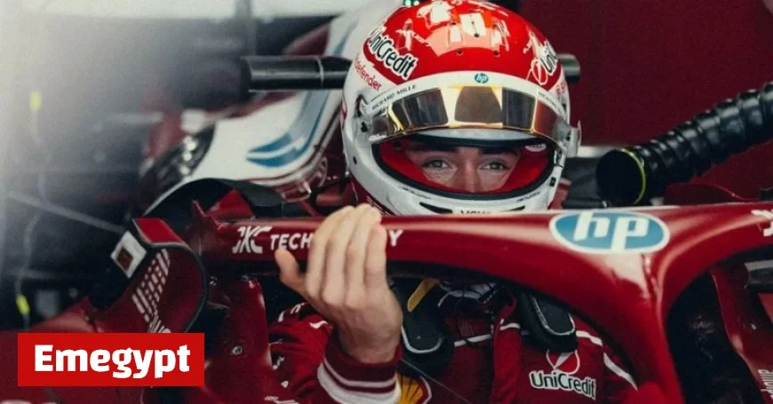 Charles Leclerc Unveils Stunning Pure Gold Helmet at 150th Grand Prix Celebrating Ferrari Legacy