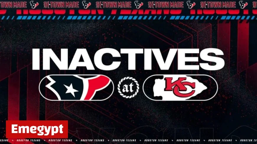 Texans Announce Inactive List for Week 14 Against Chiefs