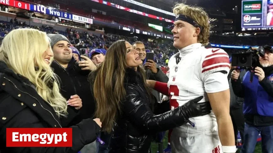 Model’s Appearance Sparks Jaxson Dart Romance Rumors at Giants vs. Patriots Game