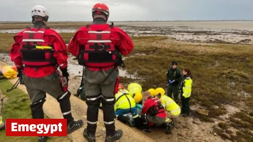 Heroic Rescue Saves Man After Fall at Farlington Marshes