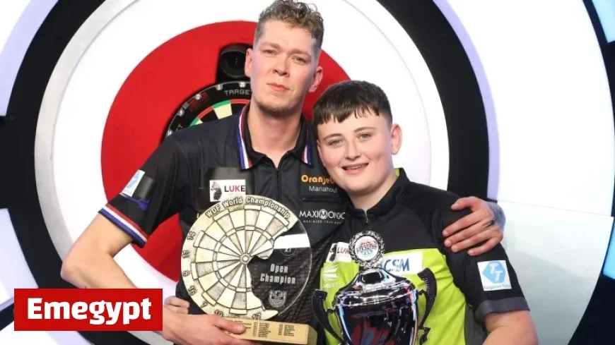 Jimmy van Schie and Mitchell Lawrie Shine in WDF World Darts Championship Final with Exclusive Photo by Chris Sargeant