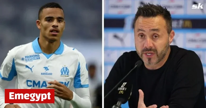 Marseille Manager Roberto De Zerbi Criticizes Former Manchester United Star Mason Greenwood’s Performance as Insufficient After Defeat