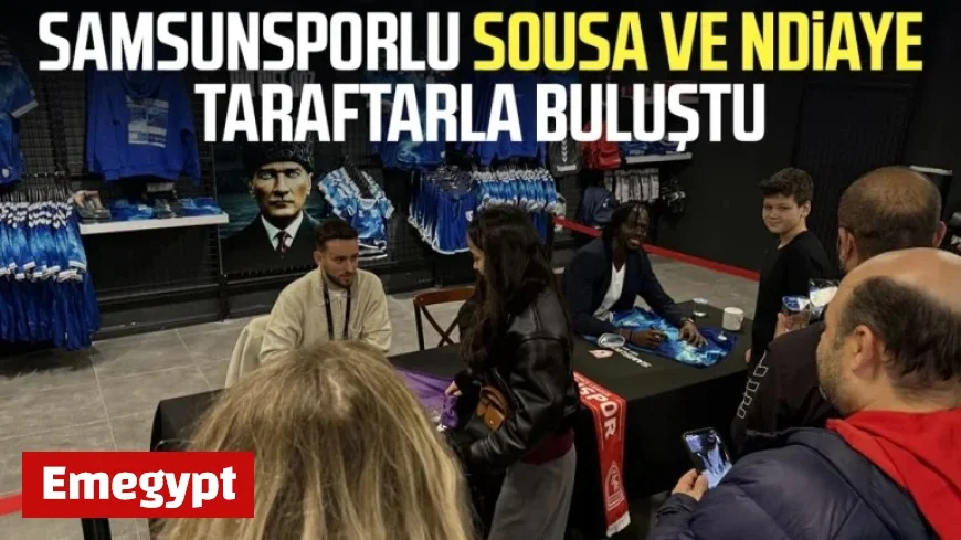 Sousa and Ndiaye from Samsunspor Meet with Fans